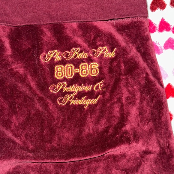 Victoria’s Secret PINK Velour Burgundy Tracksuit - Picture 5 of 10